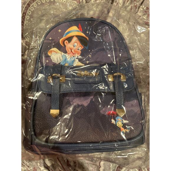 NWT Disney Pinocchio Jiminy Cricket Wondapop Pebbled Faux Leather Mini Backpack - Picture 7 of 7